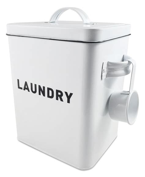 metal laundry powder storage container